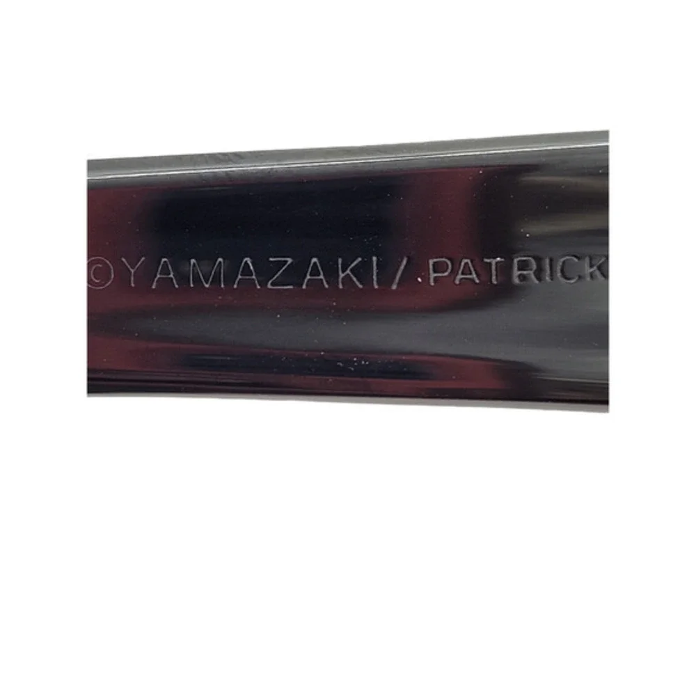 Yamazaki 18/8 Stainless LINDI Black Handle GOLD Accent Vintage Slotted Spoon 2-2